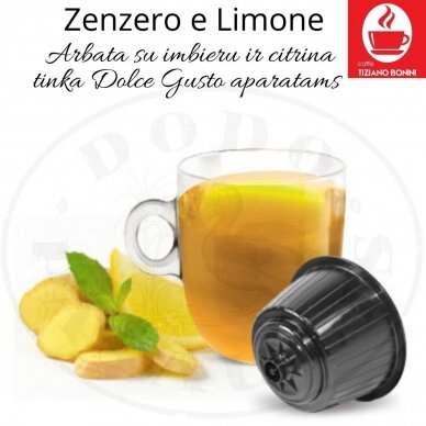 Tēja ar ingveru un citronu – Tējas kapsulas – sadērigas ar DOLCE GUSTO aparātiem