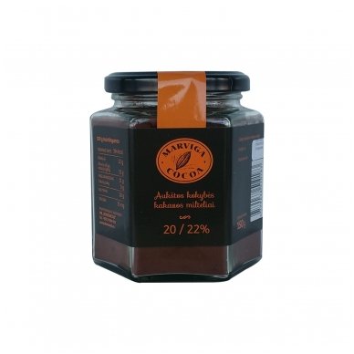 Augstas kvalitātes kakao pulveris, 20/22 % tauku satura „Marviga Cocoa”, 150g Augstas kvalitātes kakao pulveris, 20/22 % tauku satura „Marviga Cocoa”, 150g