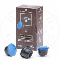 Caffè Carracci, Espresso Decaffeinato (Bez kofeīna), Kafijas kapsulas – sadērigas ar DOLCE GUSTO aparātiem