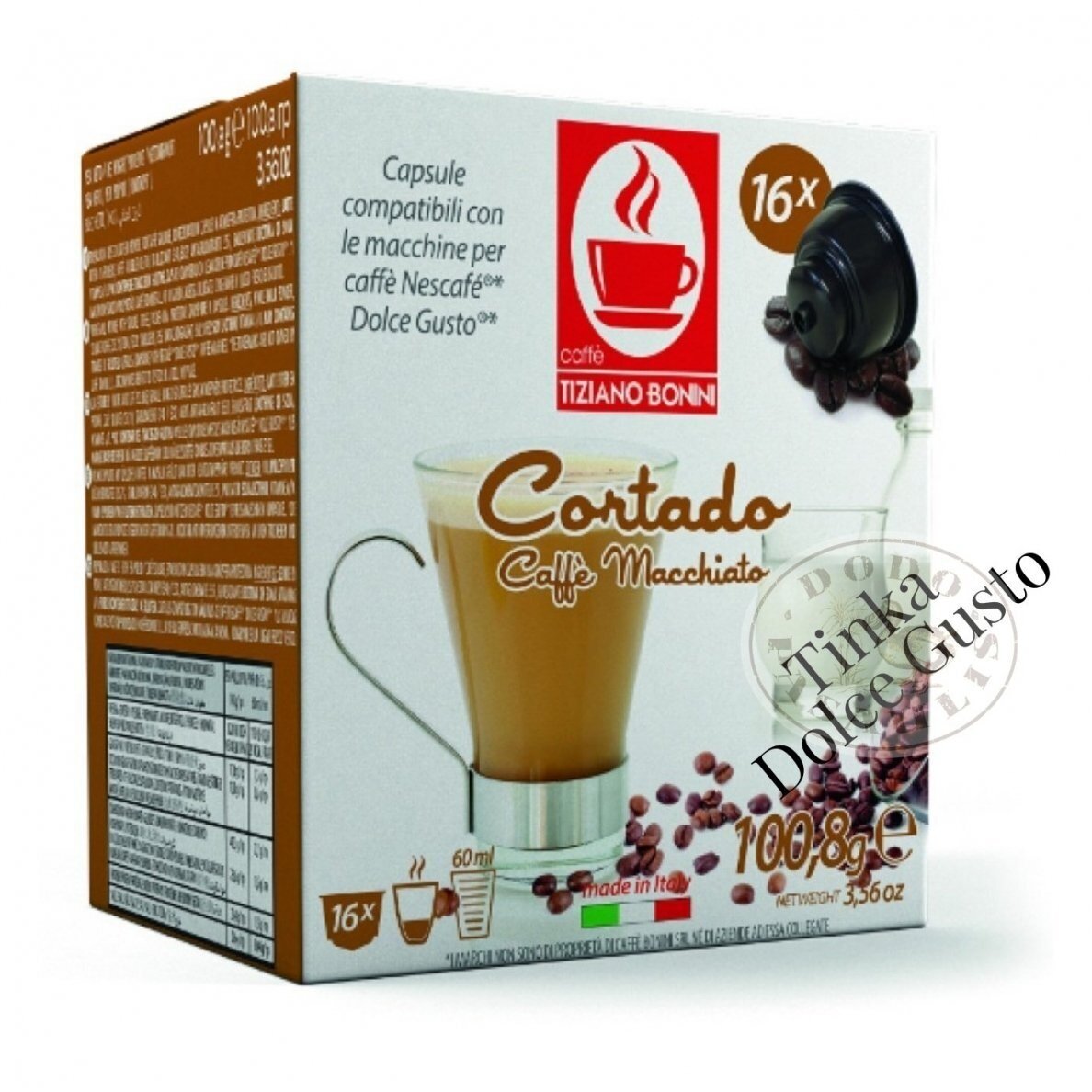 Cortado (macchiato), Kafijas kapsulas – sadērigas ar Dolce Gusto aparātiem