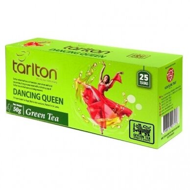 Dancing Queen Tarlton Ceilonas zaļā tēja maisiņos, 25gab
