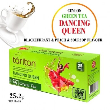 Dancing Queen Tarlton Ceilonas zaļā tēja maisiņos, 25gab 1