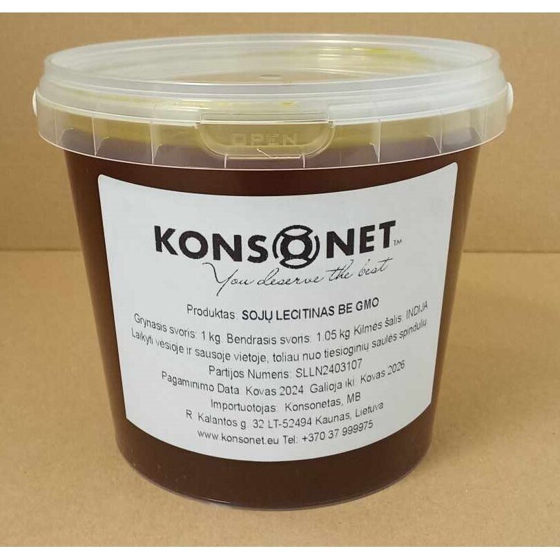 Sojas lecitīns, ģenētiski nemodificēts, šķidrs, 1 kg vienā spainī Sojas lecitīns, ģenētiski nemodificēts, šķidrs, 1 kg vienā spainī
