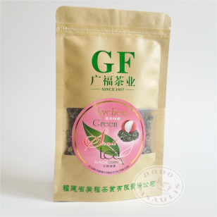 Lychee “Green snail", Kininių ličių skonio Žalioji arbata (Fujian provincijos), 50 g