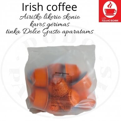 Irish coffee – Airiško likerio skonio kavos gėrimo kapsulės – Tinka DOLCE GUSTO aparatams
