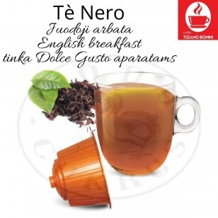 Juoduoji arbata - ENGLISH BREAKFAST – Arbatos kapsulės – Tinka Dolce Gusto aparatams