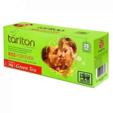 Kiss For Ever Tarlton Ceilonas zaļā tēja maisiņos, 25 gab.