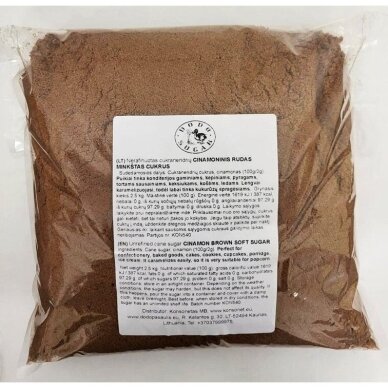 Nierafinowany cukier trzcinowy CYNAMONOWY BRĄZOWY MIĘKKI CUKIER - 500 g 1 Nierafinowany cukier trzcinowy CYNAMONOWY BRĄZOWY MIĘKKI CUKIER - 500 g 1