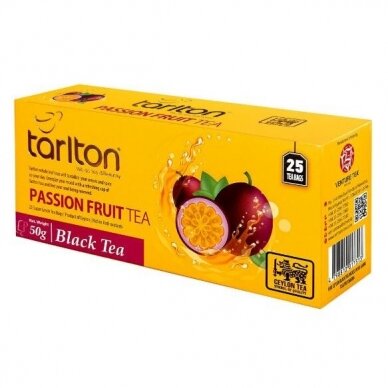 Pasion Fruit Tarlton ceilono juodoji arbata maišeliuose, 25vnt
