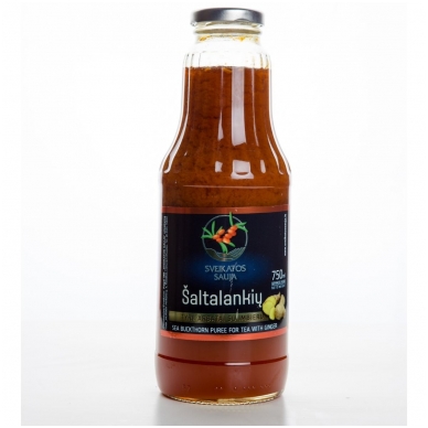 Šaltalankių tyrė arbatai su imbieru, 750 ml Šaltalankių tyrė arbatai su imbieru, 750 ml
