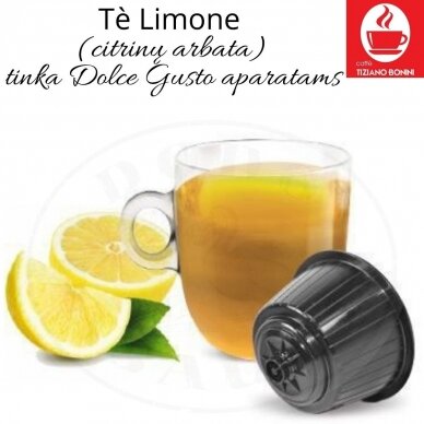 Tè Limone (citronu tēja) – Tējas kapsulas– sadērigas ar DOLCE GUSTO aparātiem